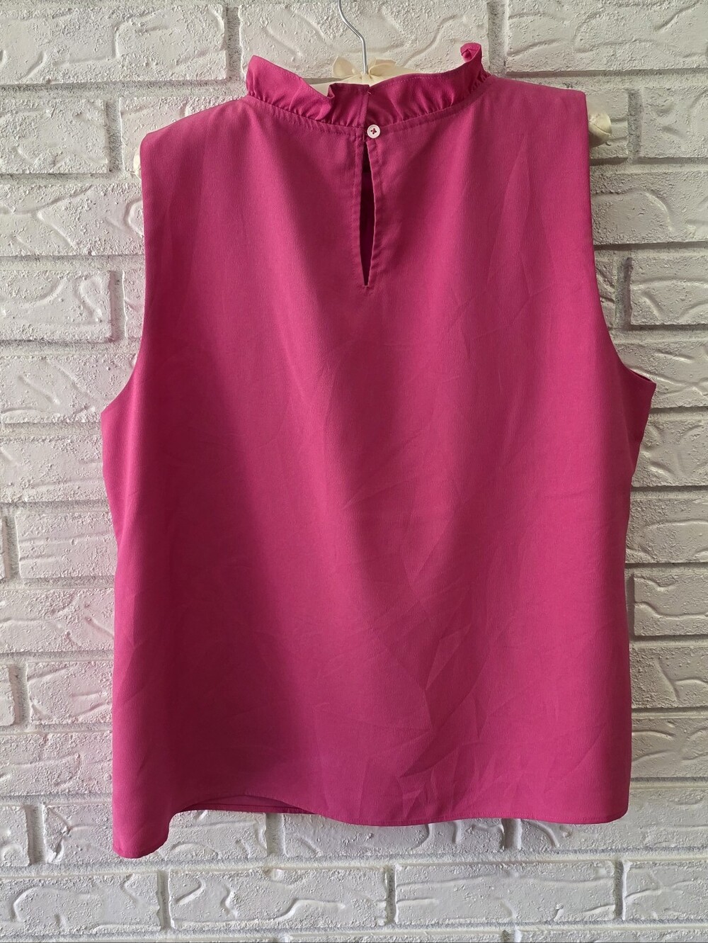 J. Crew Ruffle Neck Sleeveless Shell - Picture 3 of 7